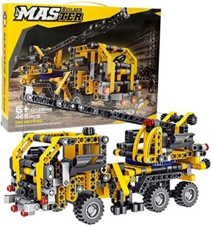 BIRANCO. Crane Truck Building Kit - Educational Learning STEM Building Blocks Toys Gifts for 8, 10, 12 yr Old Kids, Engineering Construction Set for Boys & Girls Age 6, 7, 9, 11, 13 Years Up