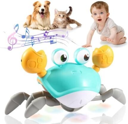 Baby Toys Toddler Crawling Crab: Interactive Tummy Time Dog Toys for Over 3 Years Baby Toys Crab Infant Toys 3 4 5 6 7 8 9 10 11 12 Learning Crawl Walking Toddler 36 Months Birthday Gift