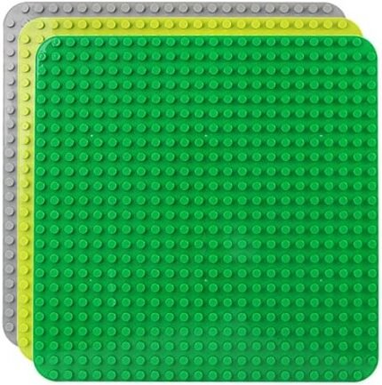 Celawork Large Baseplates Compatible with DUPLO | 15" x 15" Building Block Base Plates for Large Blocks | Large Pegs for Toddlers | Large Building Plate Set