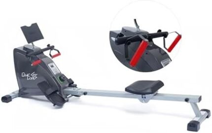 & Fitness Magnetic Rowing Machine/LCD Monitor & Tablet Holder, Max Weight 360 lbs, Dual Handle Cycle Design,Release Your Wrist