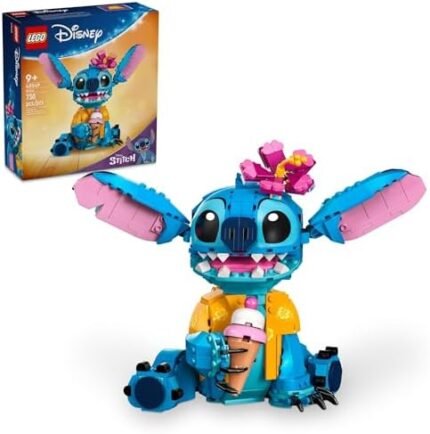 LEGO Disney Stitch Toy Building Kit, Disney Toy for 9 Year Old Kids, Buildable Figure with Ice Cream Cone, Fun Disney Gift for Girls, Boys and Lovers of The Hit Movie Lilo and Stitch, 43249