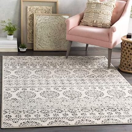 Livabliss Hildur Vintage Area Rug,7'10" x 10'2", Charcoal