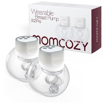 Momcozy S12 Pro Hands-Free Breast Pump, Wireless Double Wearable Pump with Comfortable DoubleFit™ Flange, 3 Modes & 9 Levels Portable Electric Pump, 24mm, 2 Pack, Gradient Gray