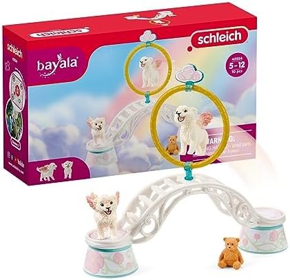 Schleich bayala, Mythical Creature Toys for Kids, Winged Baby Lion Training 9-Piece Playset, Ages 5+