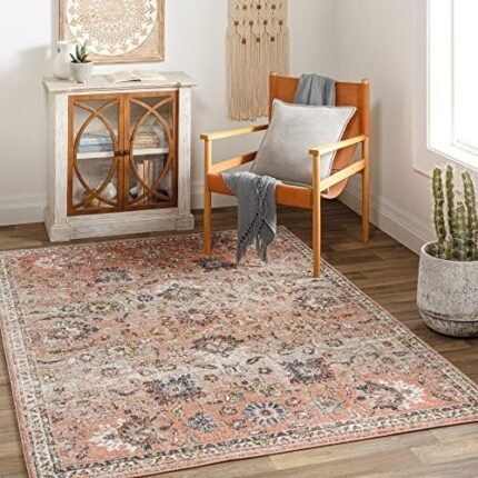 Surya Davaro Traditional Medallion Area Rug,9'2" x 12',Orange