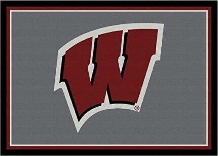 Wisconsin College Team Spirit Area Rug, 5'4" x 7'8"