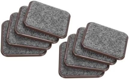 uxcell Furniture Sliders, 4Pcs 2 1/2" - Felt Square Sliding Pads, Reusable Chair Glides for Carpeted Tile Vinyl Hardwood Floors Protector (Brown)